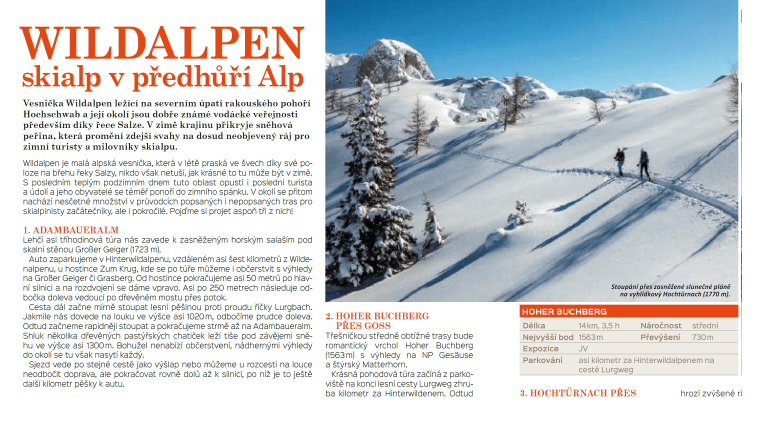 Wildalpen – pohodový skialp v předhůří Hochschwabu. Objevte trojici krásných skialpových túr v rakouských Alpách.